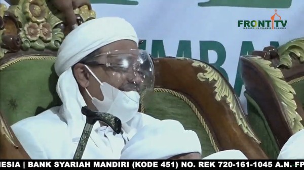 Pakai Masker dan Face Shield, Habib Rizieq Minta Maaf Kepada Masyarakat soal Kerumunan 1
