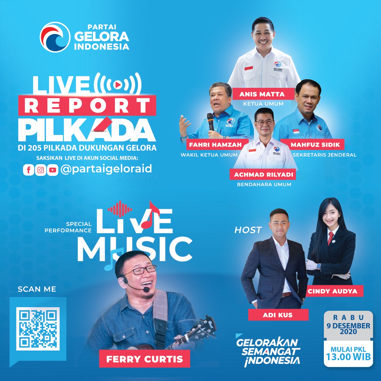 Partai Gelora Gelar Live Report Pilkada Serentak dari ‘Studio Gelora Indonesia’ 1