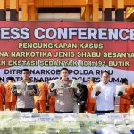 Polda Riau amankan 203 kilogram sabu dan 404.491 butir pil ekstasi dalam waktu empat hari. Foto/IST