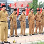 Sekda Kabupaten Tangerang Moch Maesyal Rasyid saat apel pada Senin (27/11/2023). 