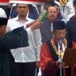 Hakim Suhartoyo resmi dilantik sebagai Ketua MK, Senin (13/11/2023). 