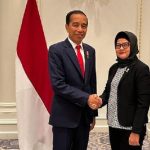 Ketua Umum BPD HIPMI Kepulauan Riau (Kepri) Sari Dwi Mulyawaty bersama Presiden Jokowi. 